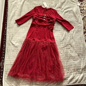 Square neck long dress